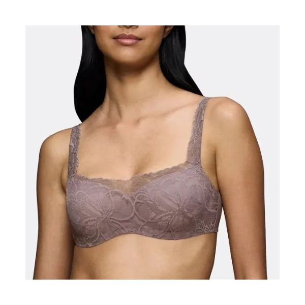 Triomphe Body Make-Up Illusion Lace gris soutien-gorge rembourré