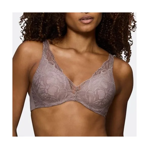 Triomphe Body Make-Up Illusion Lace gris soutien-gorge rembourré