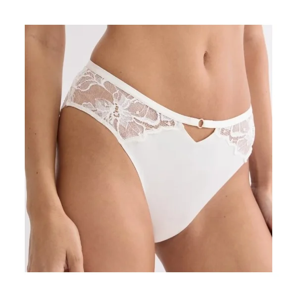 Triomphe Gardenia Florale blanc cassé slip