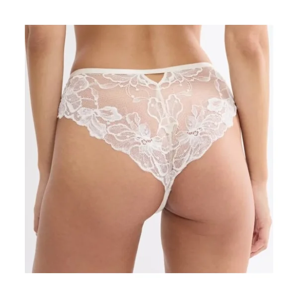 Triomphe Gardenia Florale blanc cassé slip