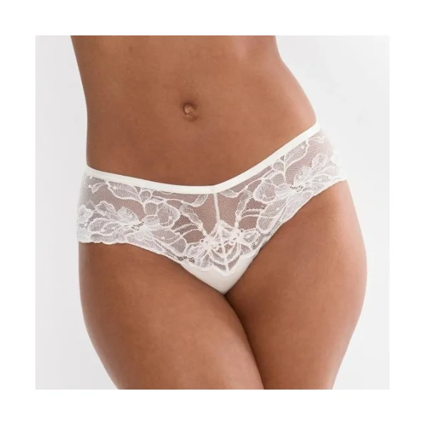 Triomphe Gardenia Florale blanc cassé slip