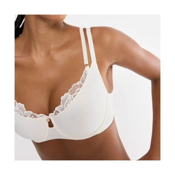 Triomphe Gardenia Florale blanc cassé soutien-gorge rembourré