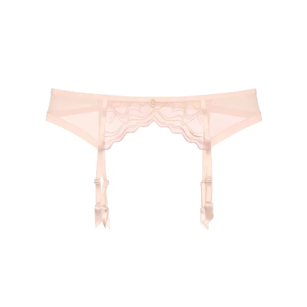 Triomphe Palina Waves of Glow crème jarretelles garter belt
