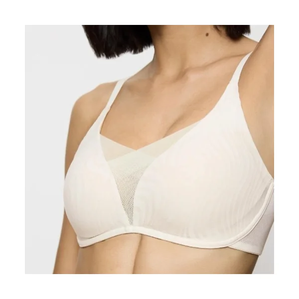 Triomphe Shape Smart Ellipse blanc cassé soutien-gorge sans armatures en dentelle