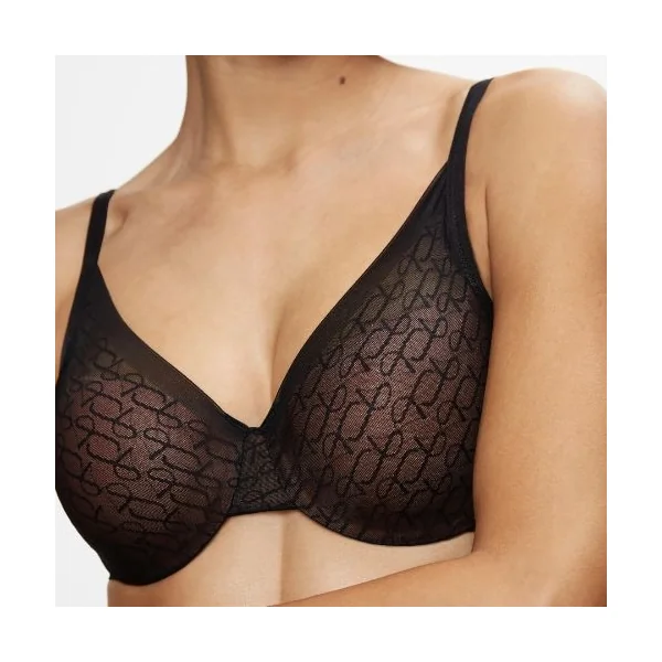 Triomphe Signature Sheer noir soutien-gorge rembourré