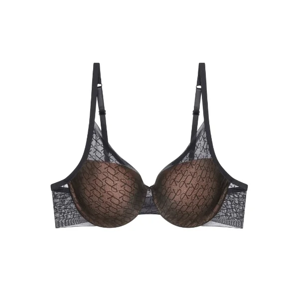 Triomphe Signature Sheer noir soutien-gorge rembourré