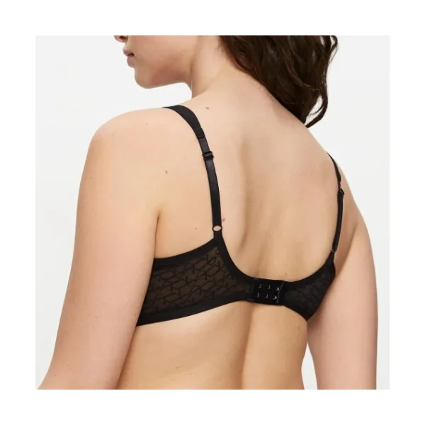 Triomphe Signature Sheer noir soutien-gorge sans armatures en dentelle