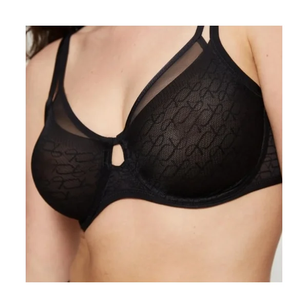 Triomphe Signature Sheer noir soutien-gorge sans armatures en dentelle
