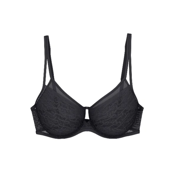 Triomphe Signature Sheer noir soutien-gorge sans armatures en dentelle