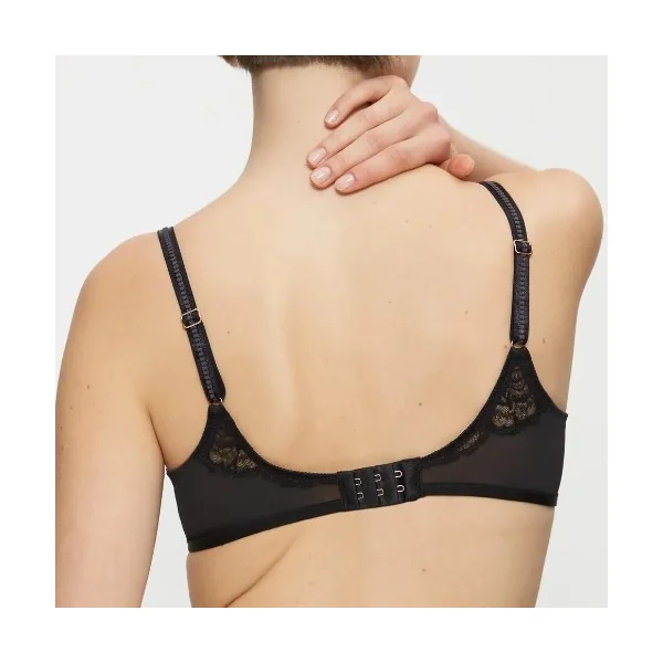 Triomphe Wild Peony Florale noir soutien-gorge rembourré