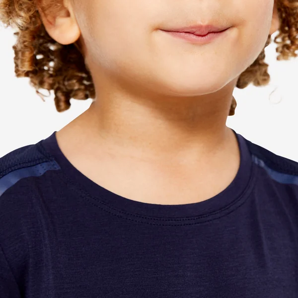 T-shirt babygym léger et respirant enfant, Bleu marine