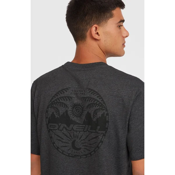 T-shirt Back Print | Black Out Melange