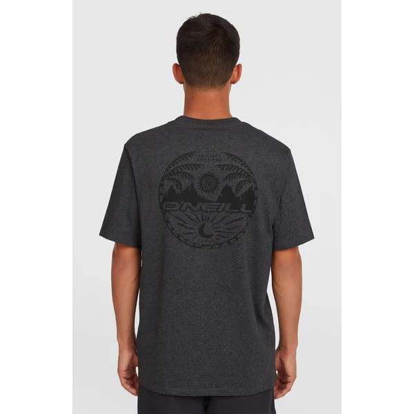 T-shirt Back Print | Black Out Melange