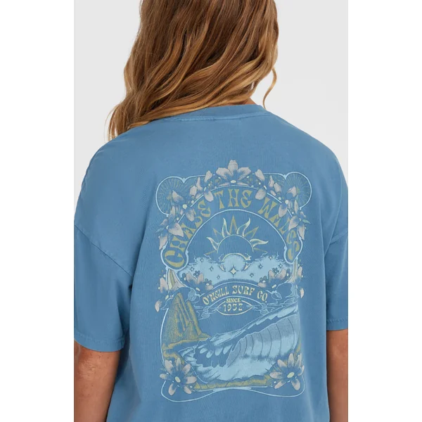 T-shirt Beach Vintage | Copen Blue