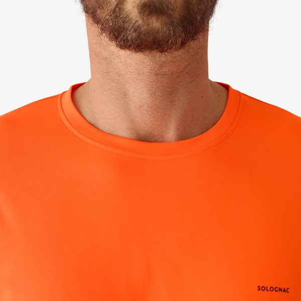 T-shirt chasse respirant orange fluo 300