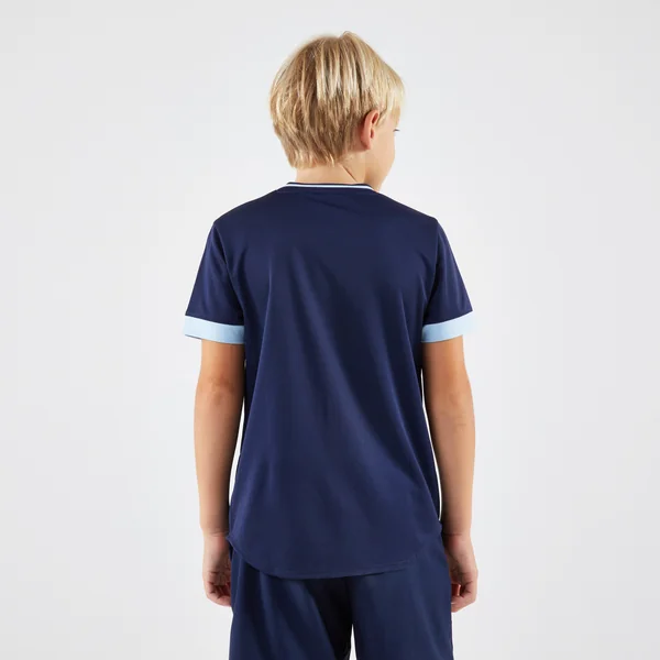 T-shirt de tennis Junior - TTS dry bleu foncé