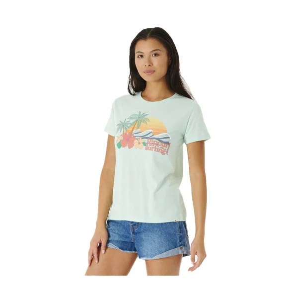 T-SHIRT FEMME RIPCURL LOW TIDE STANDARD MENTHE