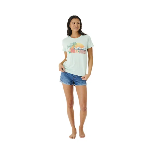 T-SHIRT FEMME RIPCURL LOW TIDE STANDARD MENTHE