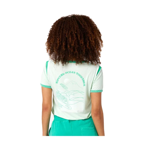 T-SHIRT FEMME RIPCURL RINGER MENTHE