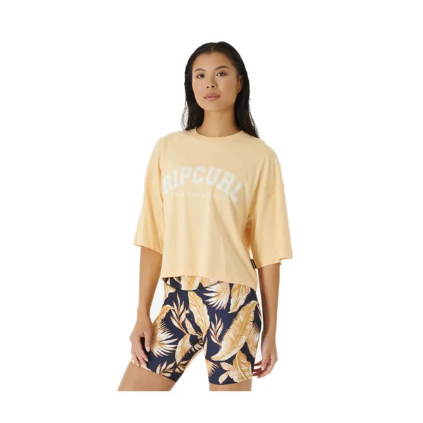T-SHIRT FEMME RIPCURL SEACELL CROP HERITAGE BLUSH