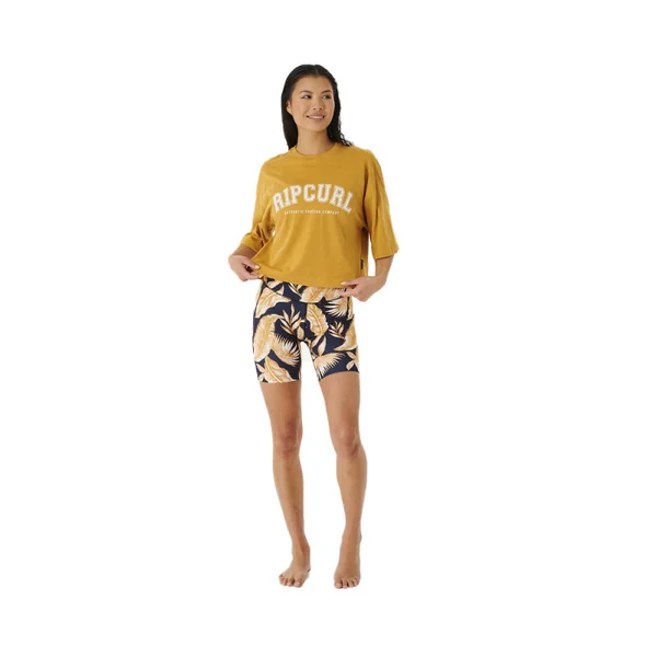 T-SHIRT FEMME RIPCURL SEACELL CROP HERITAGE GOLD