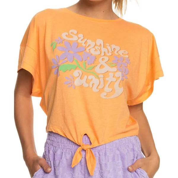T-SHIRT FEMME ROXY WE GO TO SEA ORANGE