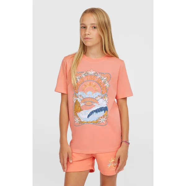 T-shirt Front Graphic | Coral Pink