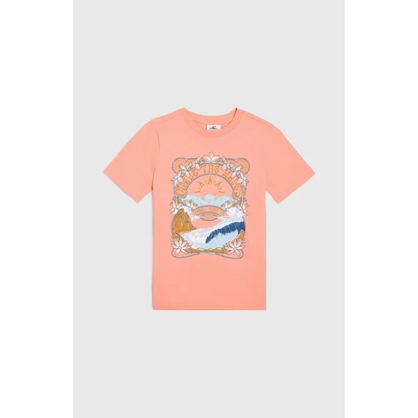 T-shirt Front Graphic | Coral Pink