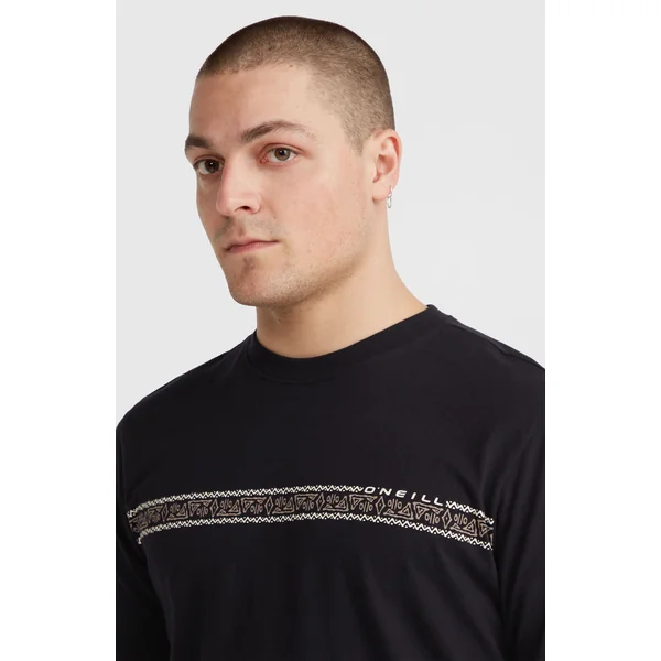 T-shirt Ikat Stripe | Black Out