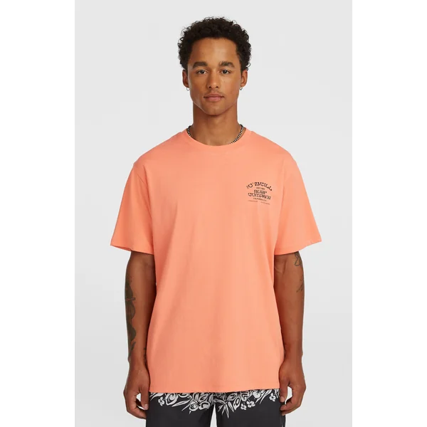 T-shirt Melange Chest-Print | Funky Peach