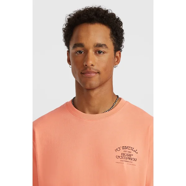 T-shirt Melange Chest-Print | Funky Peach