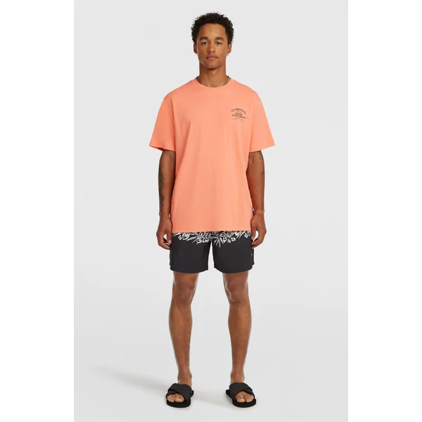 T-shirt Melange Chest-Print | Funky Peach