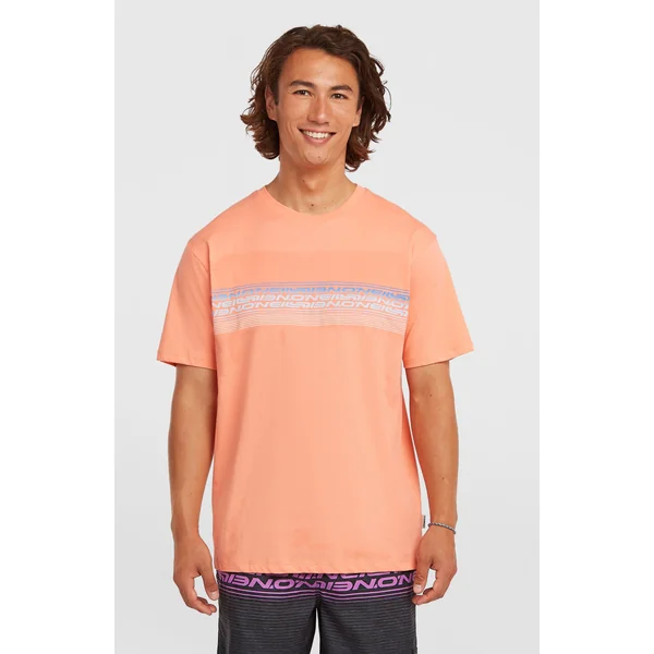 T-shirt O'Neill Logo Stripe | Funky Peach