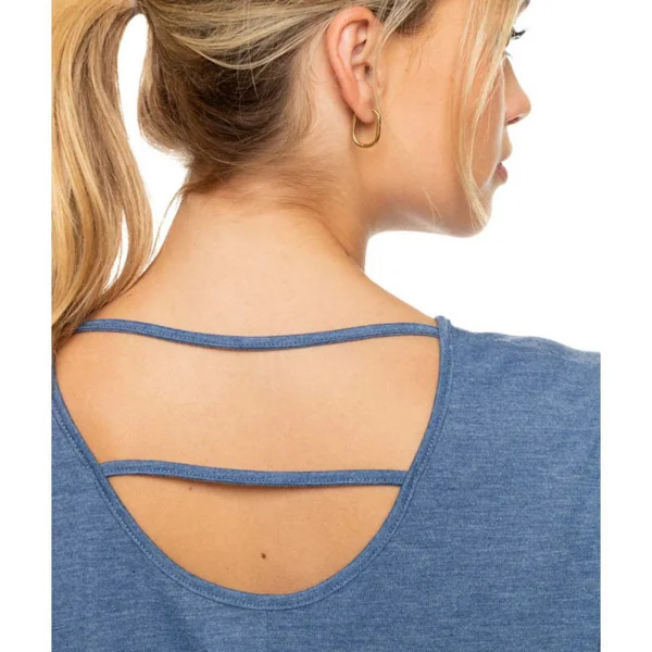 T-SHIRT ROXY DREAMING WAVE MANCHES COURTES BLEU