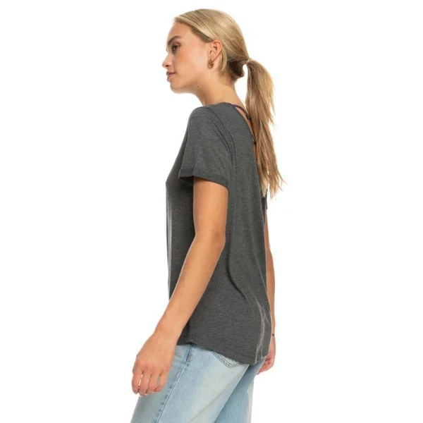 T-SHIRT ROXY DREAMING WAVE MANCHES COURTES GRIS