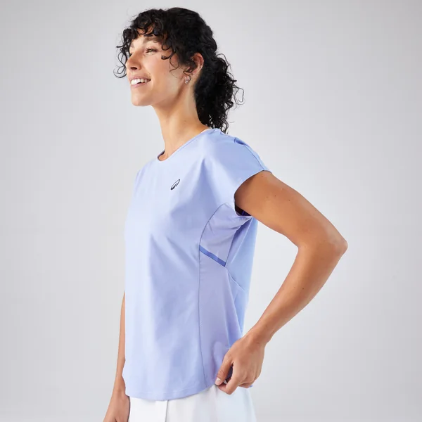 T-shirt tennis col rond dry femme - TTS DRY F Mauve