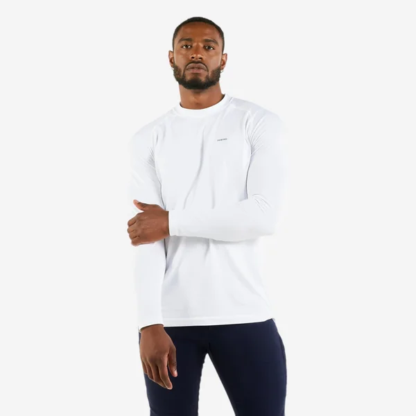 T-shirt voile anti-uv manches longues sailing 500 homme, blanc