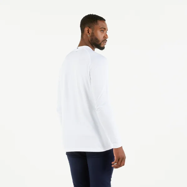T-shirt voile anti-uv manches longues sailing 500 homme, blanc