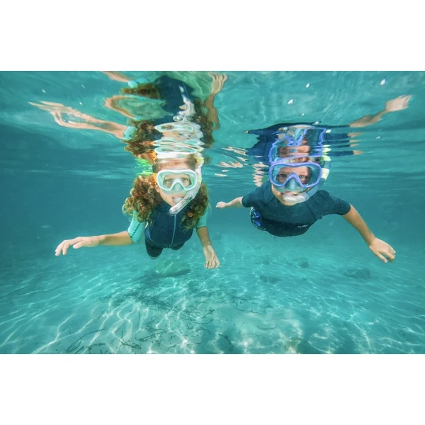 Tuba plongée avec soupape enfant, 100 translucide