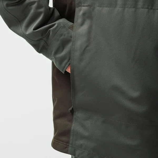 VESTE CHASSE IMPERMÉABLE CHAUDE 500 VERTE