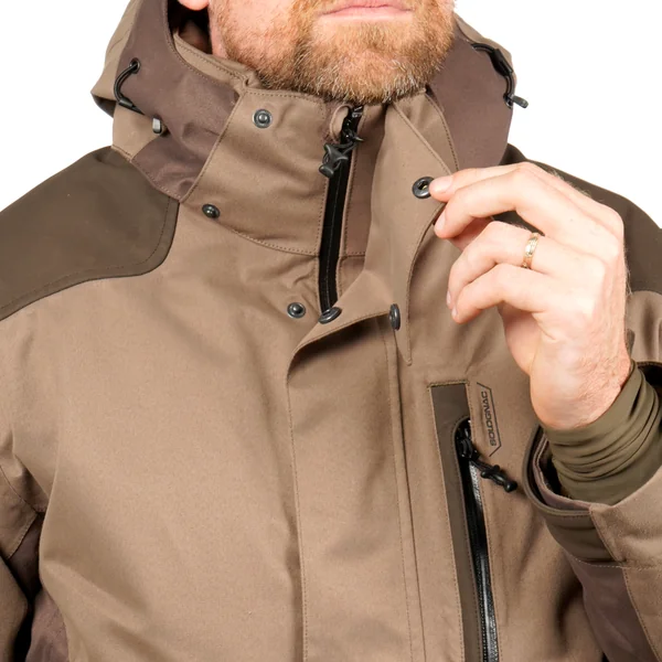 VESTE CHASSE IMPERMÉABLE CHAUDE SILENCIEUSE MARRON 520