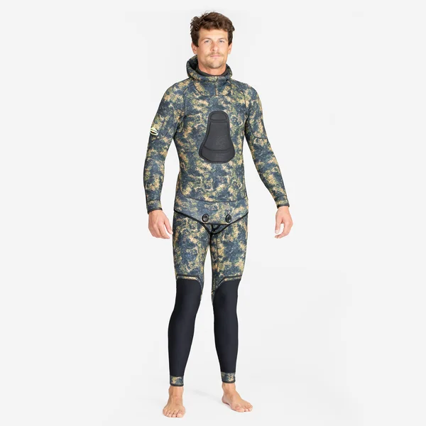 Veste chasse sous-marine homme néoprène 5mm - spf 900+ camouflage