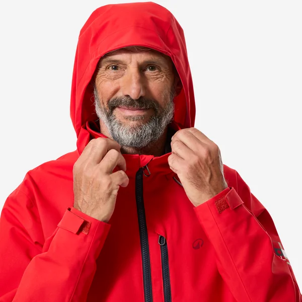 Veste de voile imperméable coupe vent homme Sailing 500 rouge
