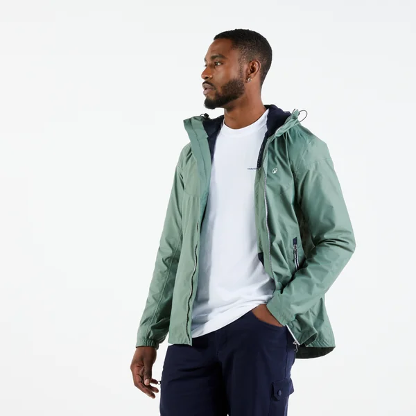 Veste imperméable et coupe vent de voile homme, 100 kaki