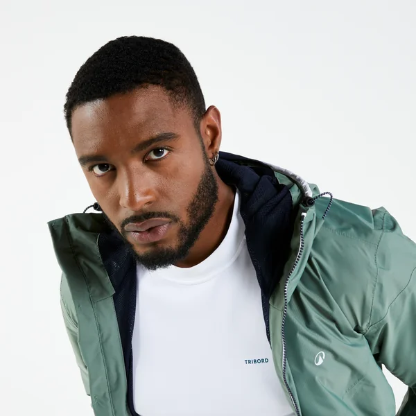 Veste imperméable et coupe vent de voile homme, 100 kaki