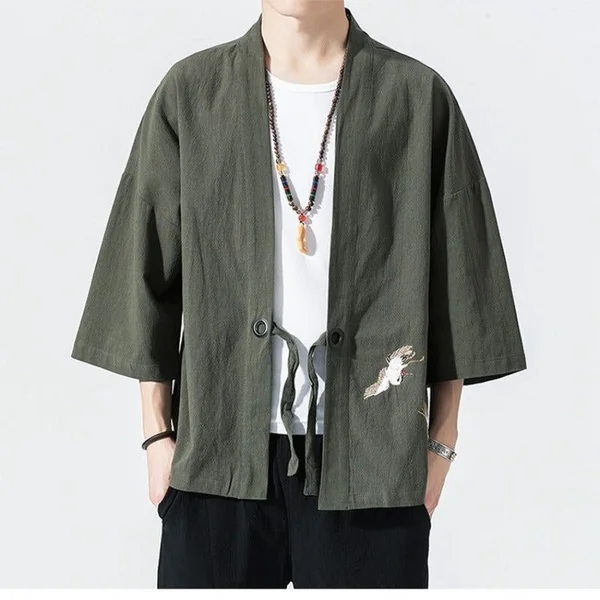 Veste Kimono Japonais Vert