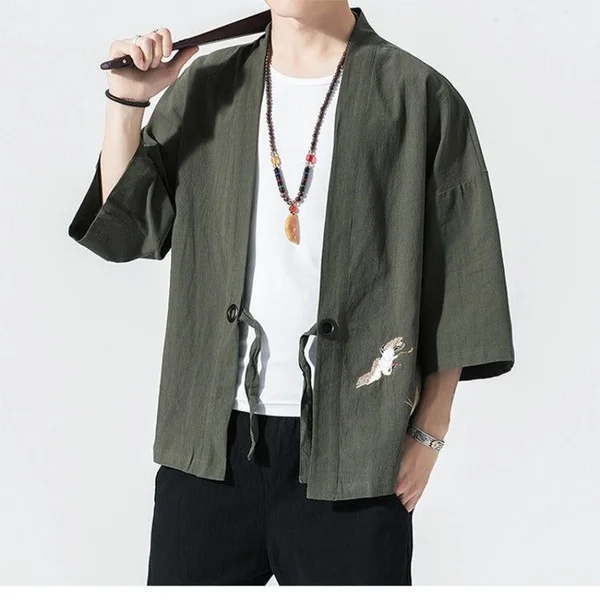 Veste Kimono Japonais Vert