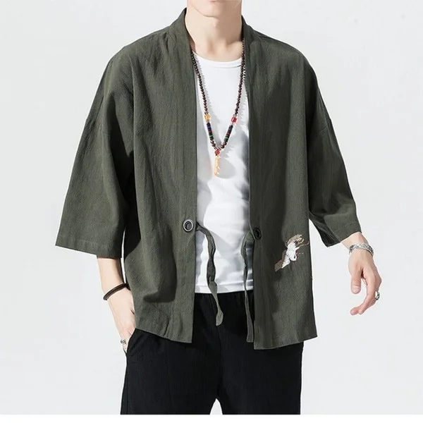 Veste Kimono Japonais Vert