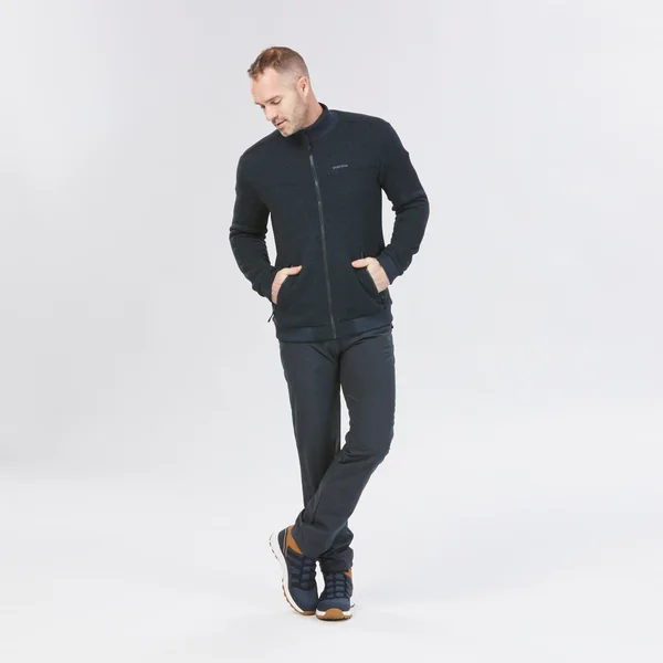 Veste polaire chaude de randonnée - SH100 - Homme - Bleu Foncé