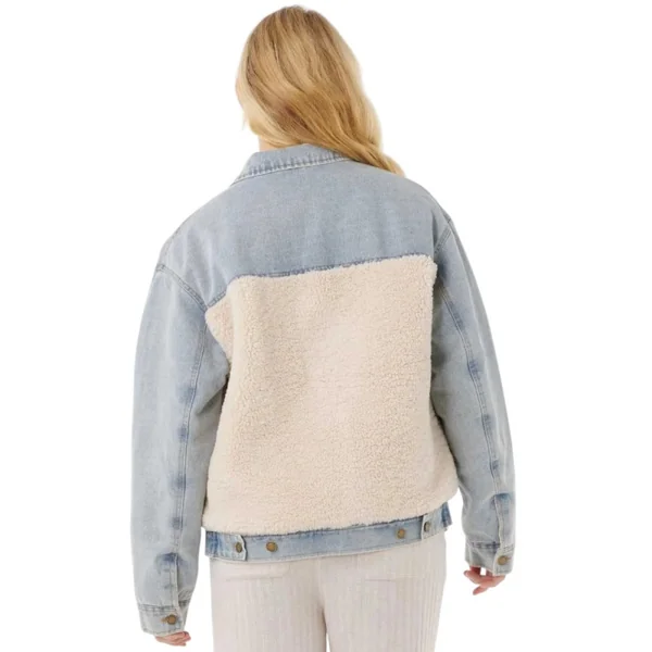 Veste rip curl cruisin. sherpa denim jacket washed blue